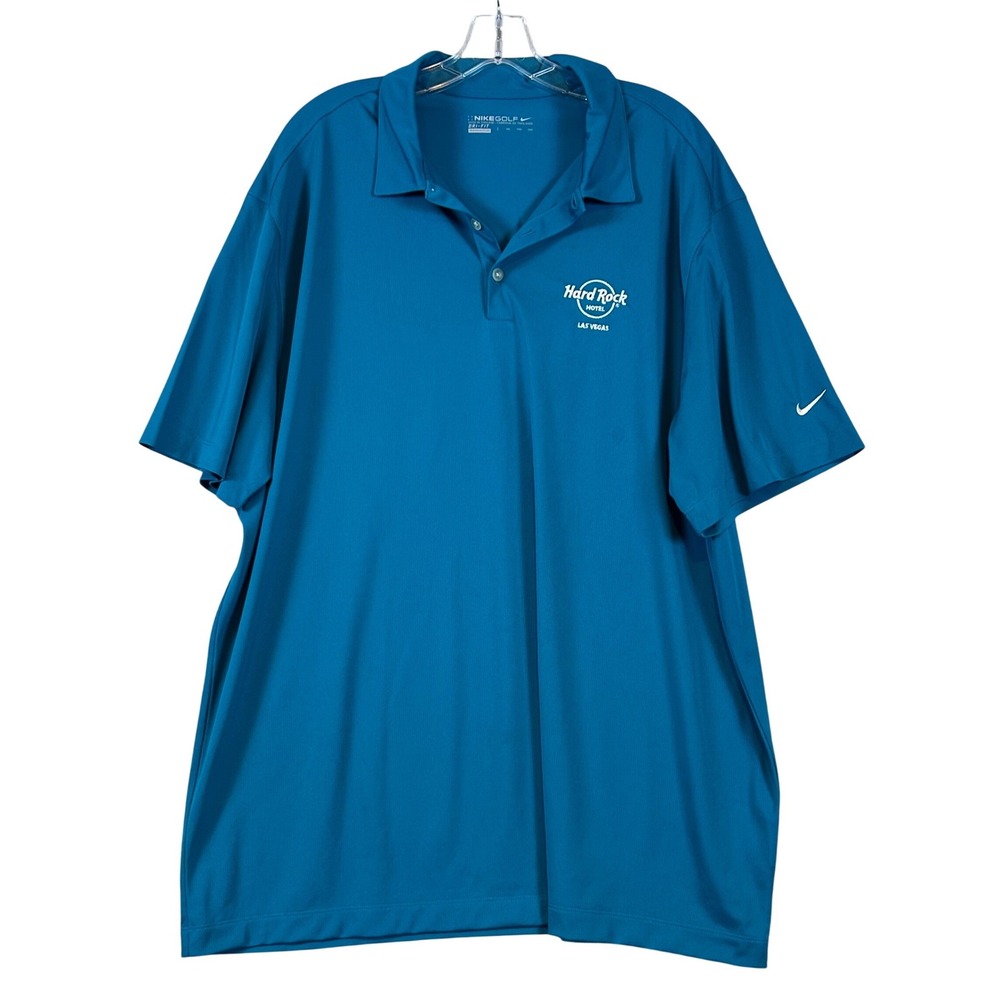 Nike Golf Hard Rock Hotel Las Vegas Dri-FIT Polo Shirt Mens XXL Golf Preppy‎